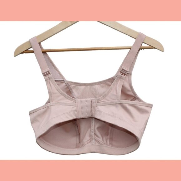 Glamorise Women's Plus Size Hi-Impact Sports Bra Underwire Beige Size 36D US - Picture 3 of 9